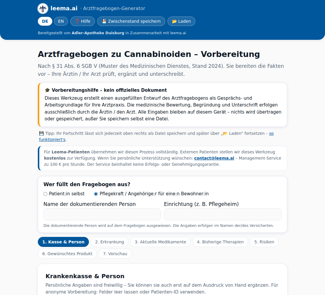 Arztfragebogen-Assistent